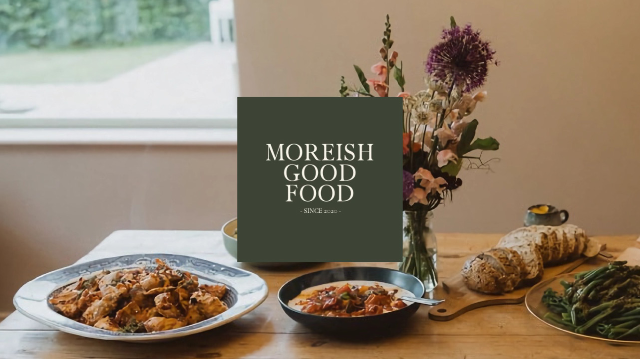 Moreish Good Food - Logo, Pull Up Roller Banner Design